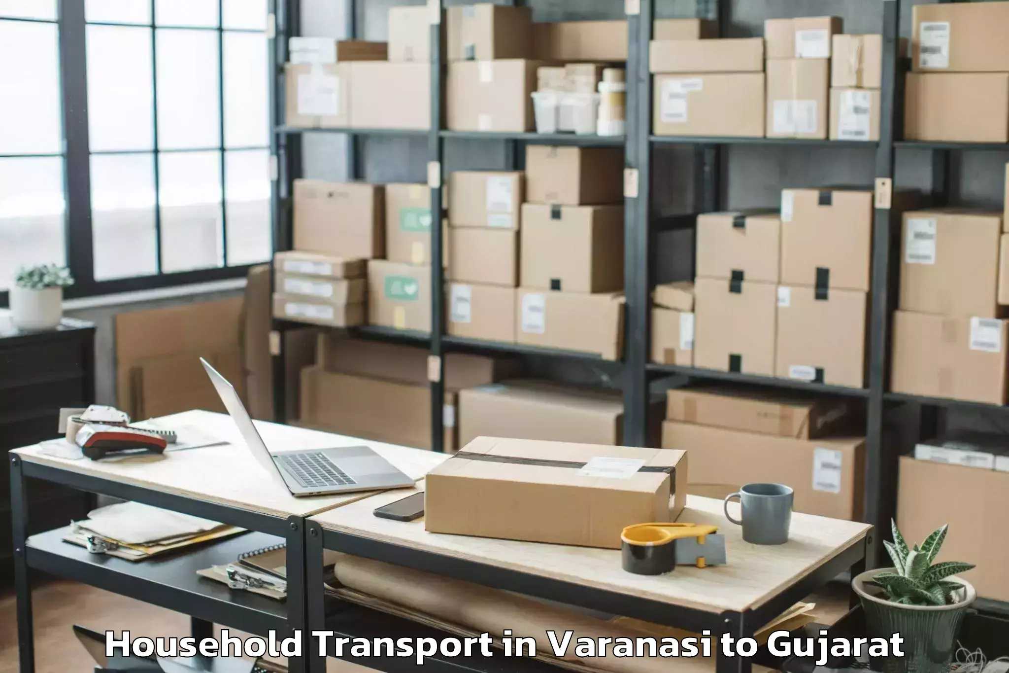 Book Varanasi to Valsad Household Transport Online